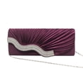 thumbnail image 3 of PENGXIANG Fashion Women Solid Ruched Party Bag Chain Phone Evening Bag, 3 of 5