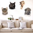 thumbnail image 3 of Paquete de 2 pegatinas para ventanas de coche CHAO forma de gato divertidas, 3 of 3