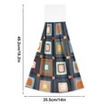 thumbnail image 6 of Yayeee Kitchen Hanging Hand Towels Set of 2 with Loop Bathroom Absorbent Tie Towel, Square Harmony, 6 of 7