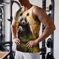 thumbnail image 4 of Workout Tank Tops Men, Forest Panda Quick Dry Sleeveless Shirt For Men, Muscle Shirts For Bodybuilding, 4 of 8