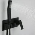 thumbnail image 4 of JERFIT 10-inch Matte Black Brass Dual Shower System with Rainfall Shower Head, Handheld Sprayer, Rough-in Valve & Diverter Switch, 4 of 8