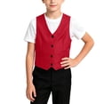 thumbnail image 4 of Odeerbi Chaqueta de Traje de Niños Con Cuello En V Chaqueta de Botón Con Bolsillos Chaqueta de Vestido Formal Para La Fiesta de Boda, 4 of 7