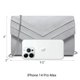 thumbnail image 3 of Bolso de noche Dasein para mujer, formal, fiesta, boda, gris, 3 of 5
