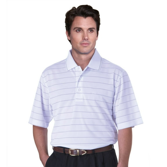 Monterey Club Men's Vanguard Stripe Texture Golf Polo Shirt #1077