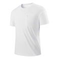 thumbnail image 2 of HBYJLZYG Men's Quick Dry Polyester Crew Neck Tee with Zipper Pocket, Breathable, Solid Color, L-5XL for Outdoor, Work & Daily Wear, 2 of 5