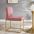 thumbnail image 2 of Modway Carriage Channel Tufted Sled Base Upholstered Fabric Dining Chair in Black Charcoal, 2 of 8