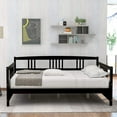 thumbnail image 2 of Harper & Bright Designs Solid Wood Full Size Bed Frame Multi-Functional Daybed for Boys Girls, Espresso, 2 of 7