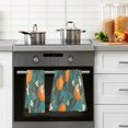 thumbnail image 4 of Yayeee 2 Pack Hand Towels for Bathroom 100% Cotton 16" x 28" Soft Absorbent Kitchen Towel, Orange Leaves, 4 of 7