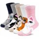 thumbnail image 1 of Children Girls Socks Children's Socks: Girls Funny Socks Made of Cotton Children Colorful Animals Patterned Stockings 5 Pairs, 1 of 4