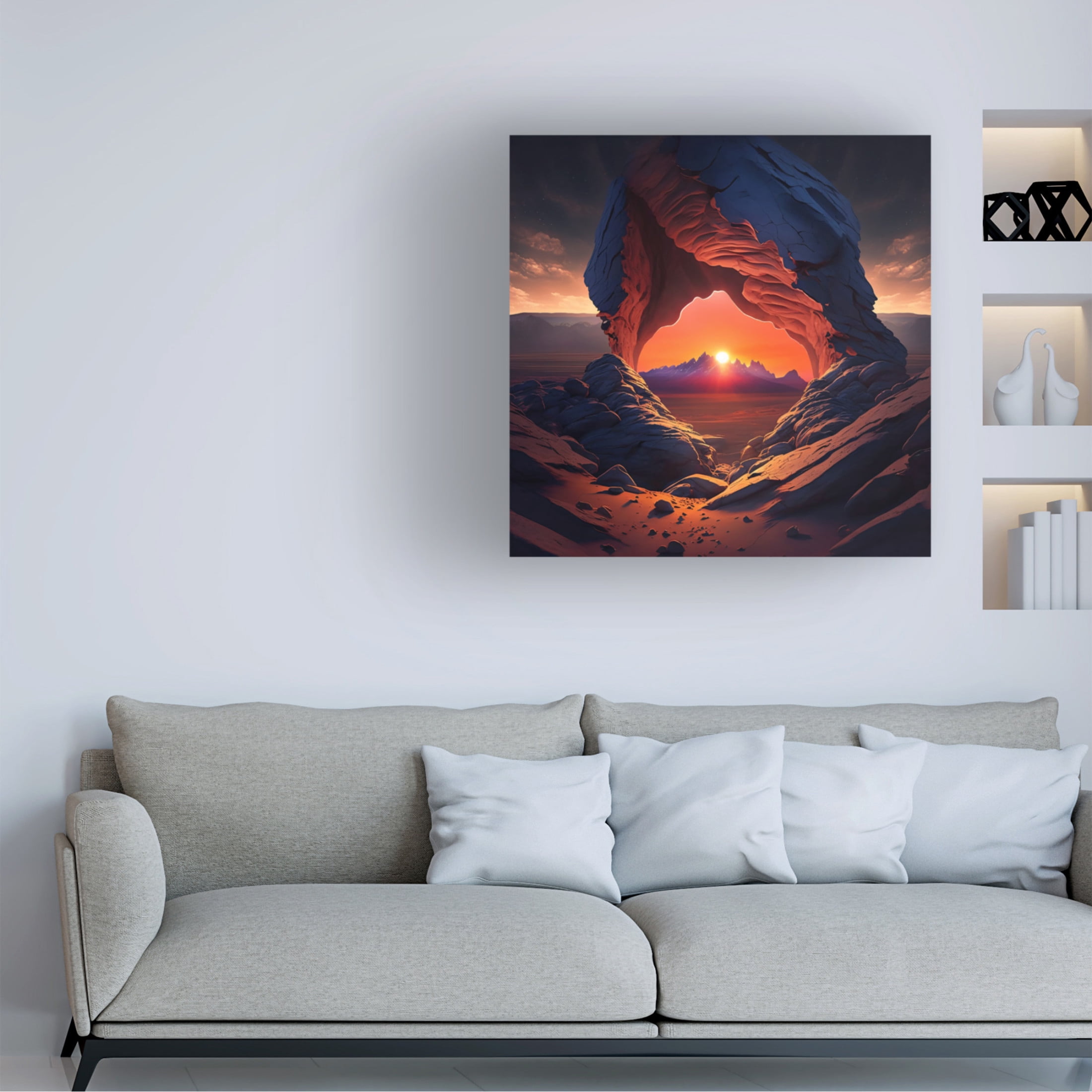 Canvas Wall Art - Ray Heere 'Desert Of Dreams 13' Wall Art for Living Room, Bedroom, or Office Décor by Trademark Fine Art - 14 x 14 Inches