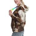 thumbnail image 2 of Lsque Cow With Butterflies Pattern Casual Women's Hoodie,Hooded Sweatshirt with Kangaroo Pocket,Pullover Hoodie with Eye-catching Drawstrings-Medium, 2 of 7