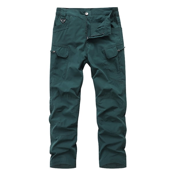 Pantalones de trabajo lavados para hombre - Múltiples bolsillos, mezcla de poliéster y algodón - Pantalones informales/para exterior - Tallas M-XXXL, diseño moderno
