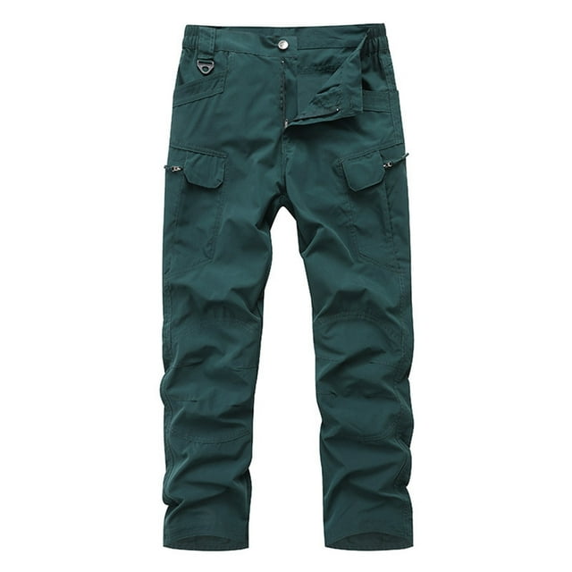 Color Casual Pants For Men Pants With Multiple Pockets Fashionable Washed Workwear Pants