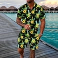 thumbnail image 2 of Vedolay Mens' Short Set Men's 2 Piece Outfits Color Block Short Sleeve T Shirt and Shorts Set,Black 3XL, 2 of 3