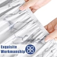thumbnail image 4 of decorUhome Round Spandex Fitted Tablecloth for 36"-44" Tables, Washable Picnic Table Cover with Elastic, Washable Reusable Table Cloth for Dining, Marble, 4 of 8