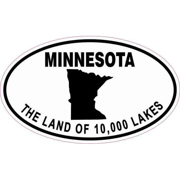 5in x 3in Oval Minnesota The Land of 10,000 Lakes Sticker