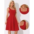 thumbnail image 2 of DARING DIVA Sweetheart Neck Swing Sleeveless Dress L Red, 2 of 6