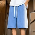 thumbnail image 2 of Khunlpohl Summer Shorts for Mens Fashion Loose 6 Inch Short Pants Elastic Waist Drawstring Casual Shorts, 2 of 6