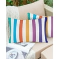 thumbnail image 6 of Rainbow Stripes Throw Pillow Cover,Colorful Geometric Modern Minimalist Art Rectangle Decorative Pillow Case Protector Soft Cushion Cover Lumbar Pillowcase for Couch Sofa Bedroom Car Decor 16x24 Inch, 6 of 8