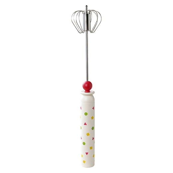 1 Pack Semi Automatic Whisk, TINGXIN Stainless Steel Hand Mixer, Portable Kitchen Stirrer, for Home Kitchen, Baking and Drink Blending Use, Color A