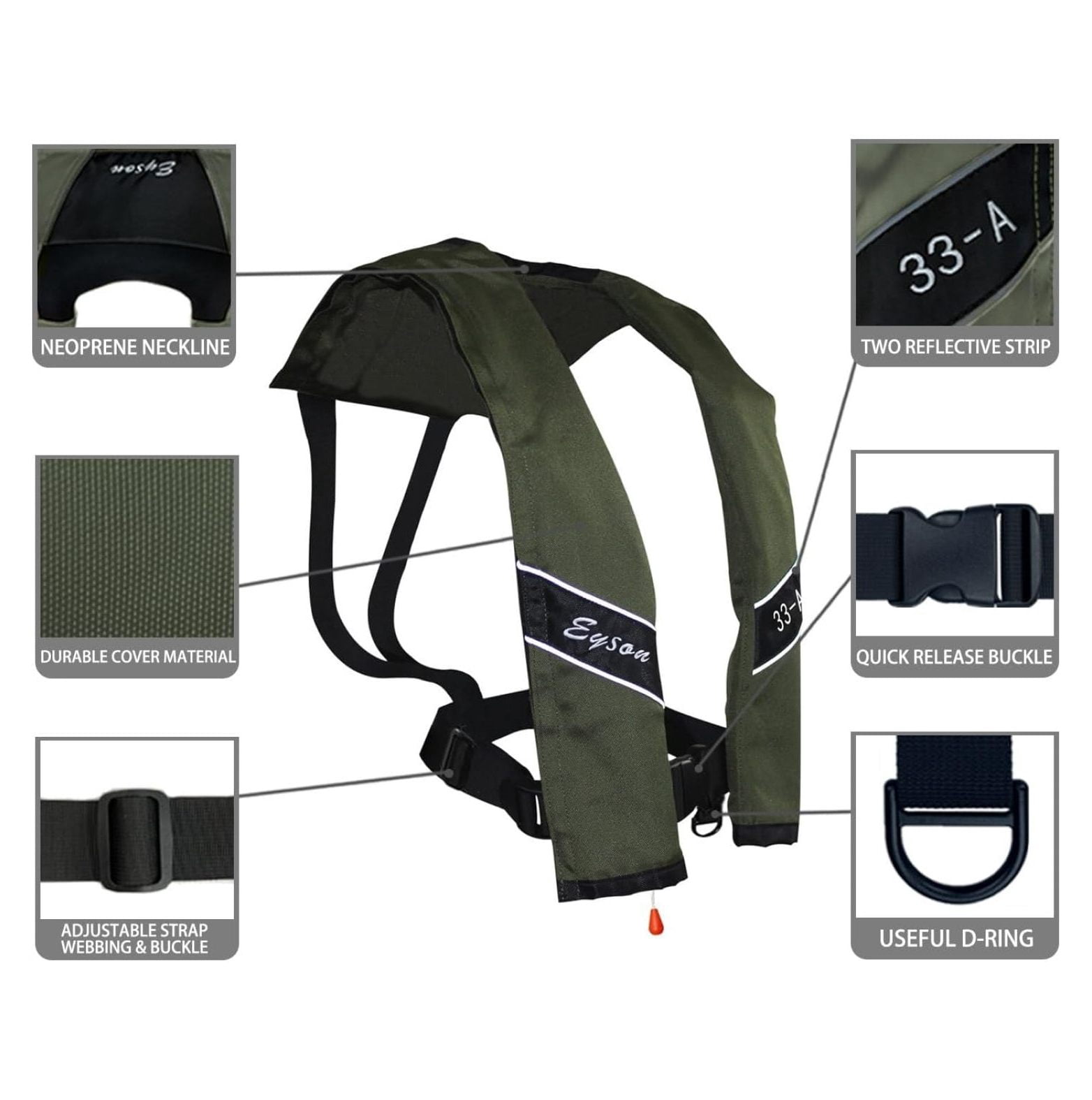 Slim Inflatable Life Life Vest Automatic
