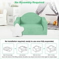 thumbnail image 5 of babyeap Kids Sofa,2-in-1 Soft Toddler Couch Fold Out,Toddler Chair Baby Convertible Couch for Girls and Boys,Green, 5 of 9