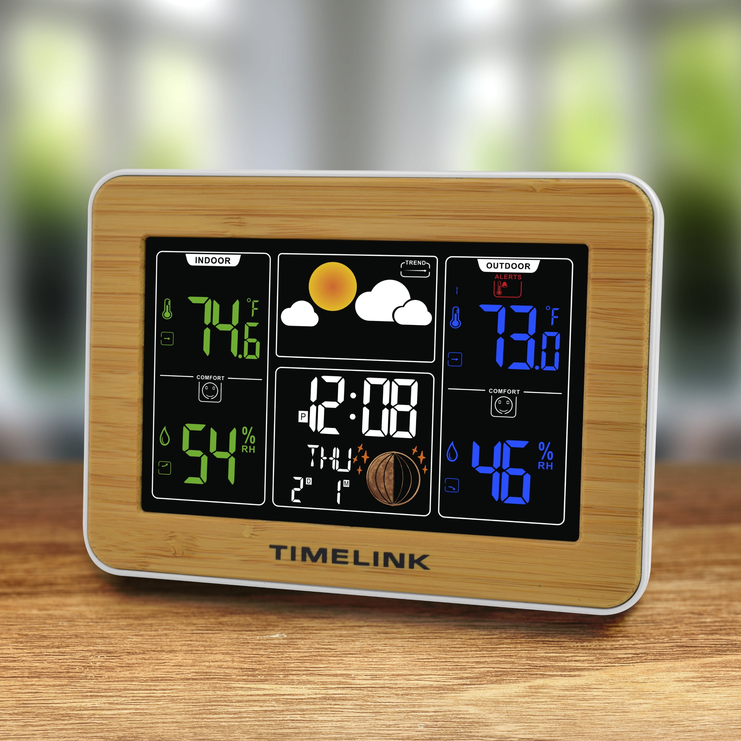 Bamboo Weather Station With Time Display