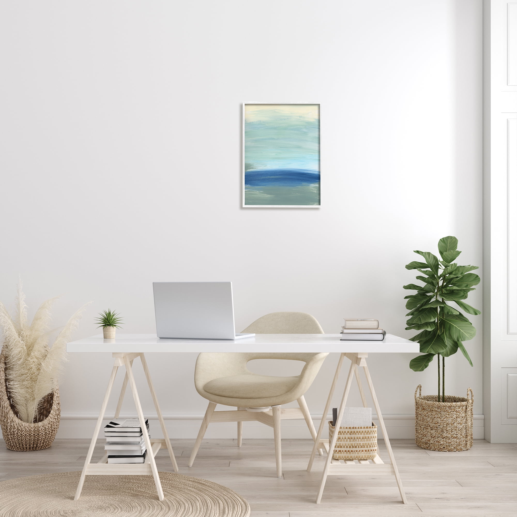 Stupell Industries Abstract Nautical Wave Inspiration Fluid Blue Waves, 16 x 20, Designed by Bronwyn Baker