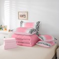 thumbnail image 6 of Homewish Animal Leopard Cheetah Print 7-Piece Twin Bedding Sets For Teens Adults,Bling Glitter Bedding Comforter Set,Abstract Gradient Breathable Sheet Sets,Breathable Home Decor,Reversible, 6 of 8