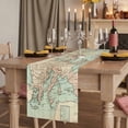 thumbnail image 2 of Table Runners 72 Inches Long Dress Scarves, Vintage Map Farmhouse Kitchen Table Runner, Coffee Tablerunners, Western Retro Art Maps 16x72 Inch, 2 of 9