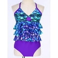 thumbnail image 4 of DPOIS Kids Girls 2 Piece Ruffled Mermaid Swimsuit Bathing Suit Multi 12, 4 of 7