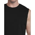 thumbnail image 2 of Harbor Bay by DXL Big and Tall Men's Moisture-Wicking Muscle T-Shirt, Black, 1XLTall, 2 of 5