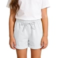 thumbnail image 7 of ITSAME Shorts for Girls, Lightweight Elastic Waist Loose Fit Summer Casual Home Clothes Shorts White Size 2, 7 of 7