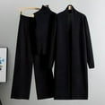 thumbnail image 3 of Spring Autumn 3 Piece Women Cardigan Tracksuits Knitted Pant Set Ladies Sweater Suit, 3 of 6