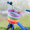 thumbnail image 6 of Tnarru Kids Bike Basket Rainbow Color Carrying Basket for Kids Girls Riding L withoutLiningCloth, 6 of 9