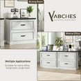 thumbnail image 2 of Vabches Farmhouse 2 Drawer File Cabinet, Office Filing Cabinet Nightstand with Metal Handles for Home Office, 2 of 9