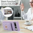 thumbnail image 6 of ELEHOLD for Google Pixel 7A Wallet Case with Card Holder, PU Leather Shockproof Crossbody Case with Metal Snap Adjustable Strap Lanyard Compatible with Google Pixel 7A,Purple, 6 of 7