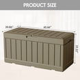 thumbnail image 7 of Devoko 82 Gallon Resin Deck Box, Light Curry, 28 lb, 7 of 7