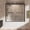 Black, variant on TIME RAY 60"*57" inch Double Sliding Tub Door with Thickened Profilel&Impact Resistant,Silent Gliding,Rust Proof,Black