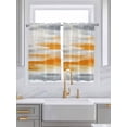 thumbnail image 2 of Burnt Orange Grey Ombre Kitchen Curtains 54 Inches length, Abstract Art Oil Painting Modern Window Treatment Curtain Drapes, Thermal Insulated Drapes for Basement Hotel RV, 42"x54", 2 Panels, 2 of 7