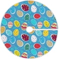 thumbnail image 1 of FMSHPON Easter Tree Skirt Colorful Eggs Bunny Xmas Christmas Tree Skirt Stand Mat for Holiday Party Decoration Indoor Outdoor 36 inches, 1 of 6