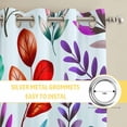 thumbnail image 6 of Spring Leaves Kitchen Curtains Window Panels, Watercolor Leaf Botanical Nature Light Blue Insulated Window Treatment Curtain, Grommet Curtains for Bedroom/Living Room/Bathroom, 2 Piece 27.5"Wx39"L, 6 of 8