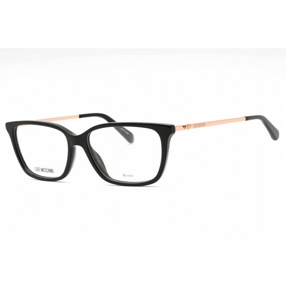 Moschino Love MOL550 0807 00 Women's Black Rectangular Eyeglasses