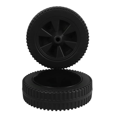 Topbathy 2Pcs Plastic Grill Replacement Wheels Black for Gas Grill Cart Heat and Wear Resistant