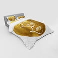 thumbnail image 3 of Ambesonne Live Laugh Love Bedding Set 3 Pcs, Big Spot Words, Twin, Pale Coffee Yellow, 3 of 3