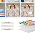 thumbnail image 4 of Yayeee Foldable Storage Basket for Shelves Waterproof Cloth Bins with Handles, Yellow Wildflower Pattern, 4 of 7
