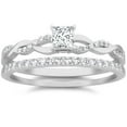 thumbnail image 1 of 2.25 Carat Diamond Moissanite Wedding Set Engagement Ring with 18k Gold Plating, 1 of 3