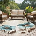thumbnail image 5 of Spring Floral Vintage Round Rugs 8ft, Retro Teal Tulips Botanical Summer Non Slip Washable Rug Runner, Low Pile Indoor Floor Carpet Mat Bathroom Rugs for Living Room, Bedroom, Kids Room, 5 of 9