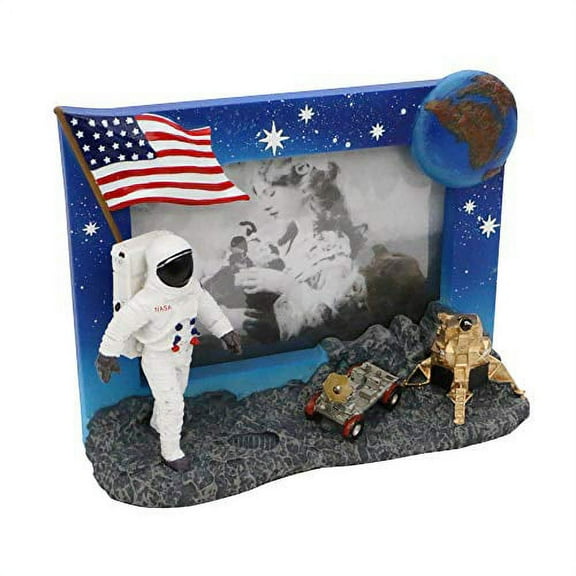 NASA Picture Frame Moon Landing and Rover 4x6