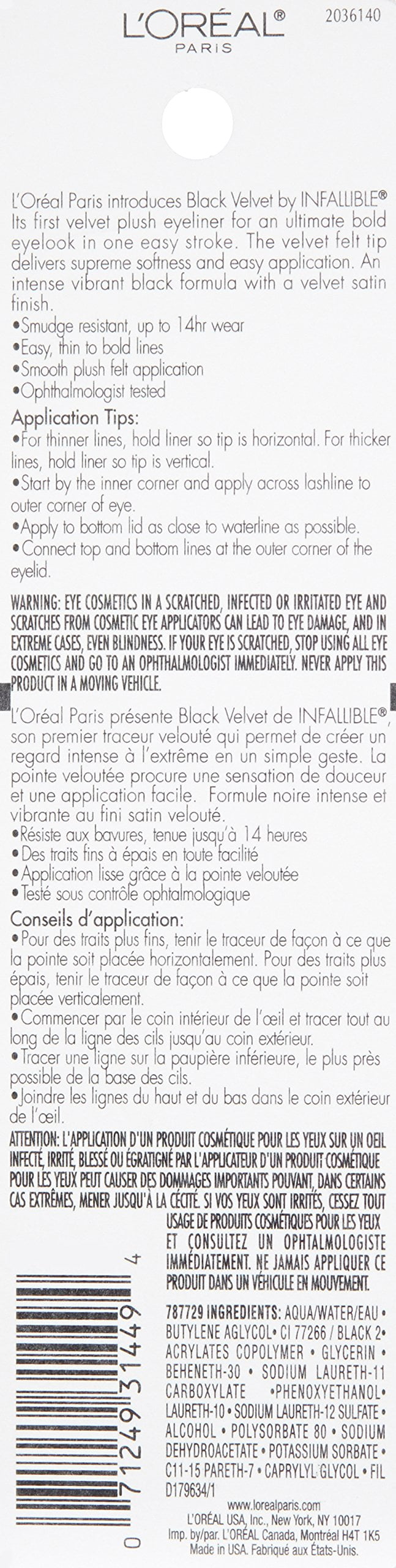 L'Oreal Paris Infallible Black Velvet Liquid Eyeliner